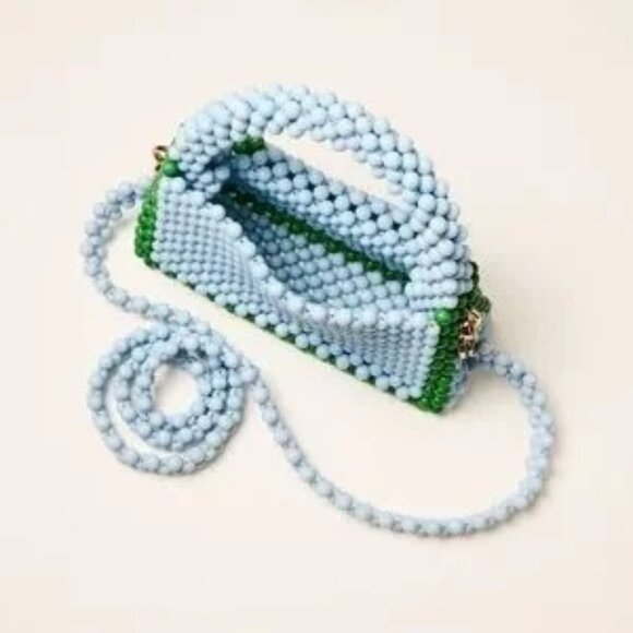 NWT Kate Spade x Target Collab Beaded Handbag in Blue and Green - Picture 13 of 14